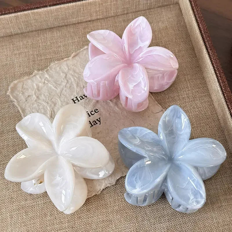 Flower-Shaped Hair Claw Clip