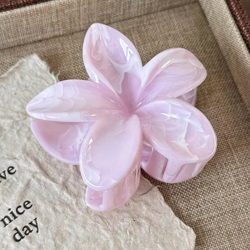Flower-Shaped Hair Claw Clip