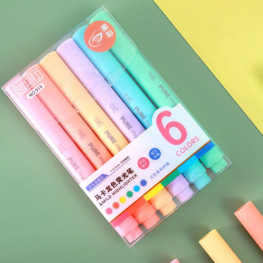 6-Piece Pastel Highlighter Set