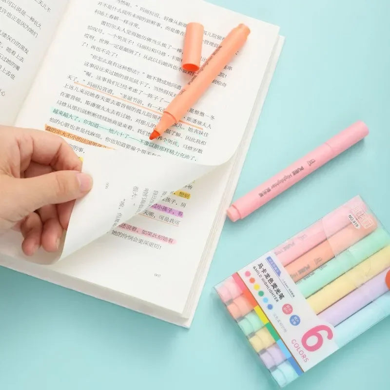 6-Piece Pastel Highlighter Set
