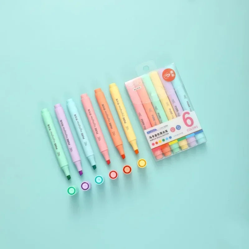 6-Piece Pastel Highlighter Set