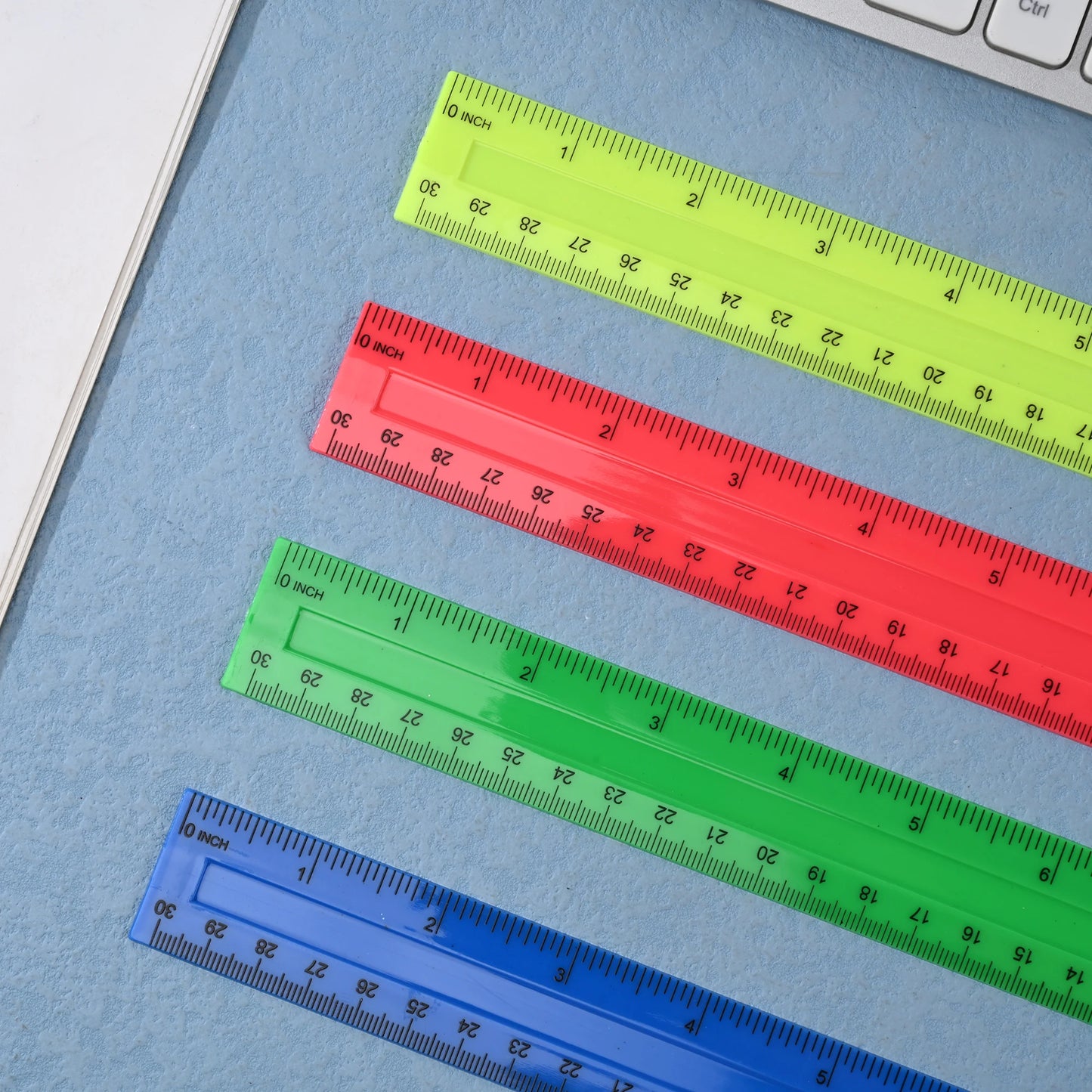 4-Piece Colorful Ruler Set