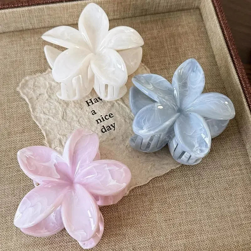 Flower-Shaped Hair Claw Clip