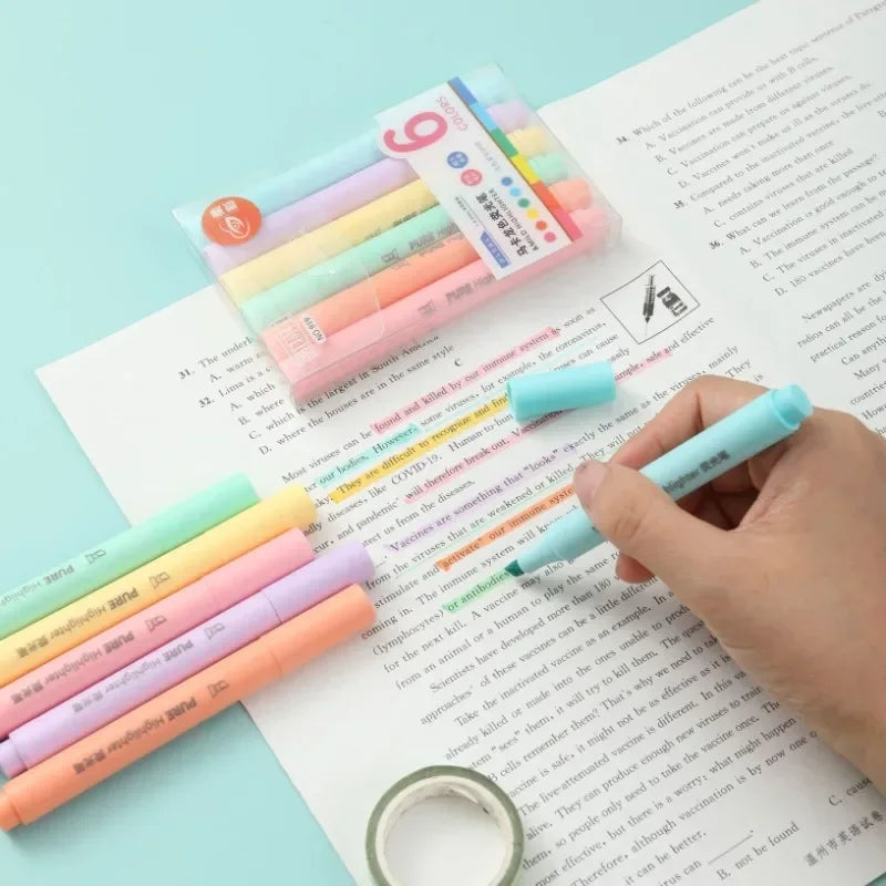 6-Piece Pastel Highlighter Set