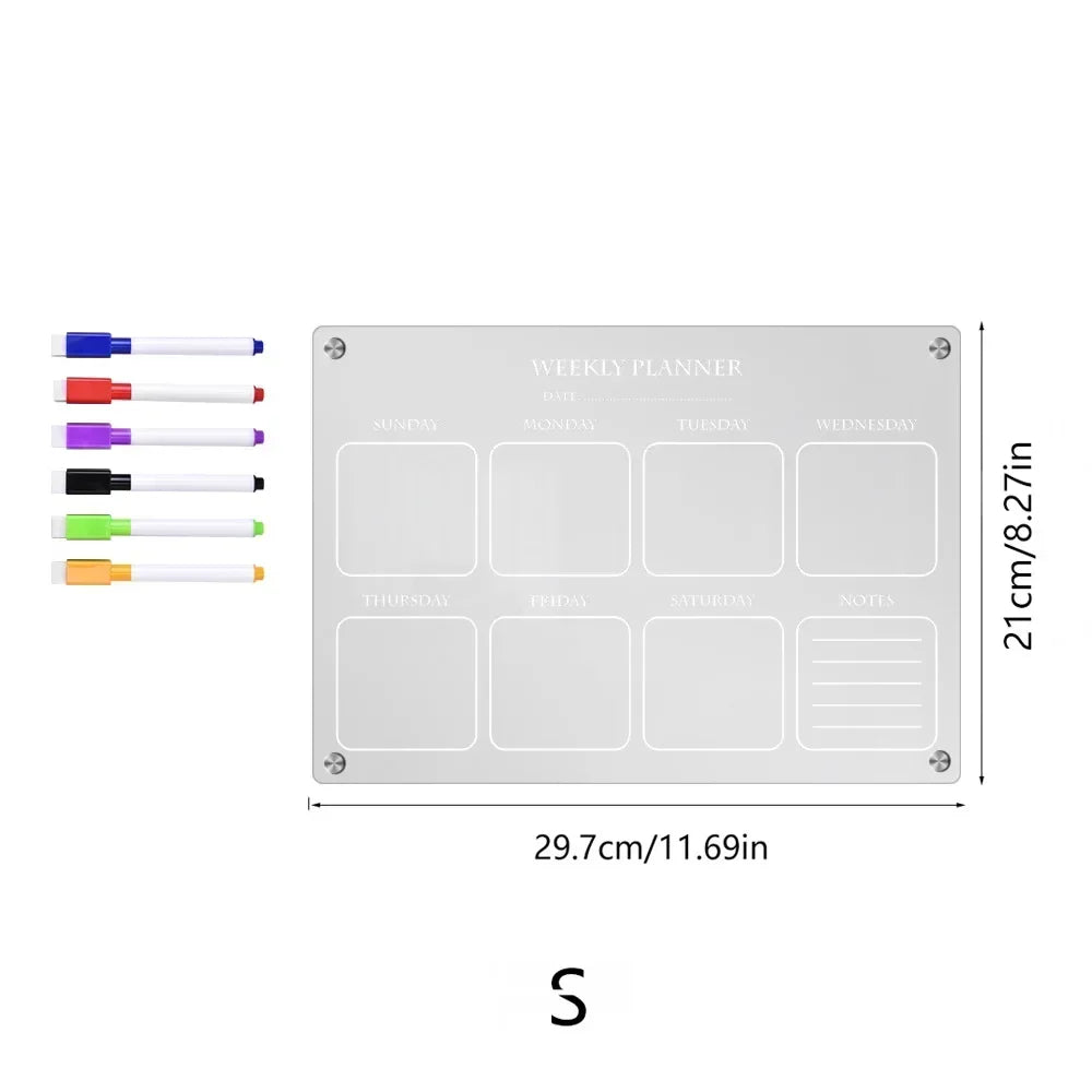 Fridge Weekly Planner Board 