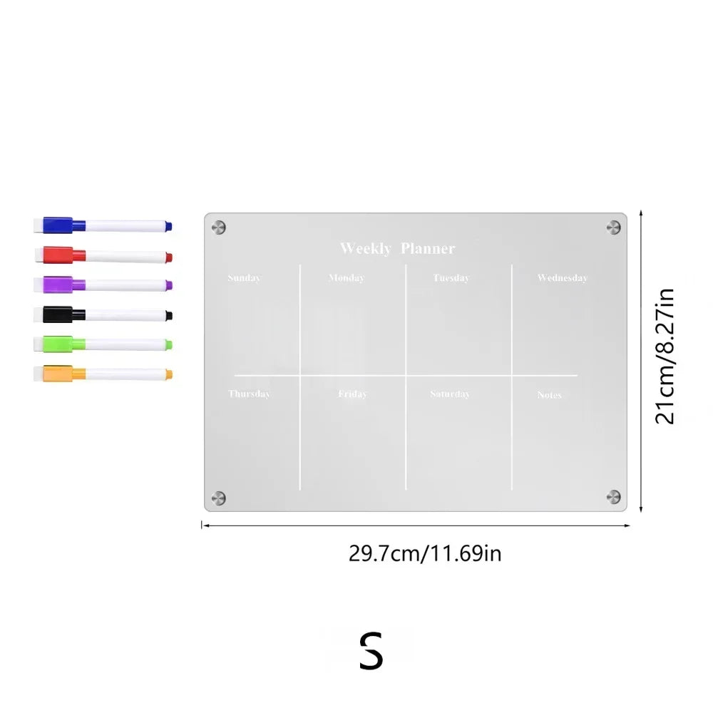 Fridge Weekly Planner Board 