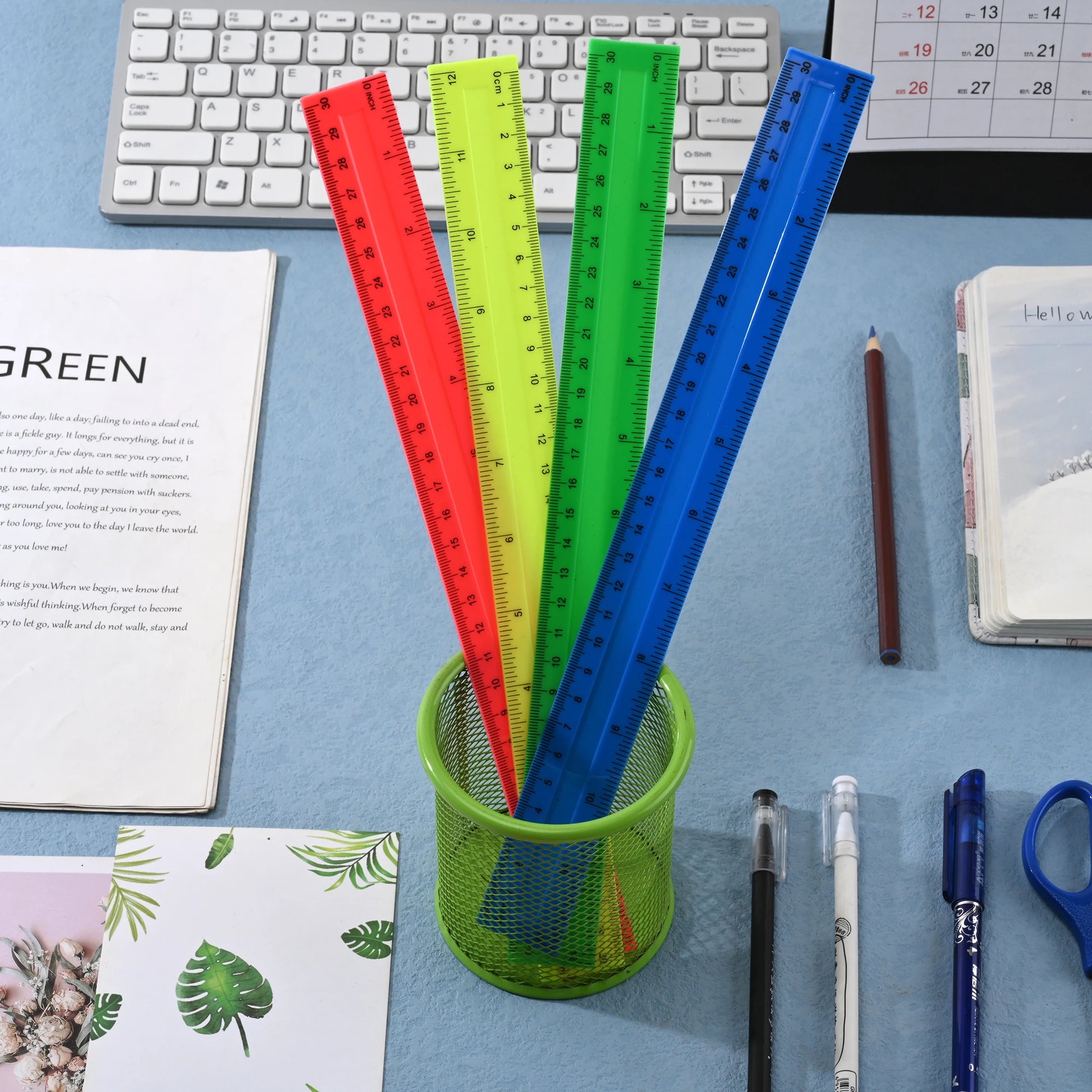 4-Piece Colorful Ruler Set