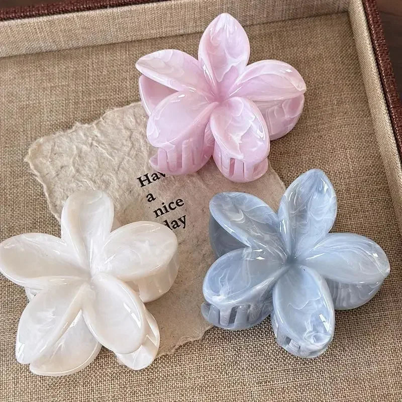 Flower-Shaped Hair Claw Clip