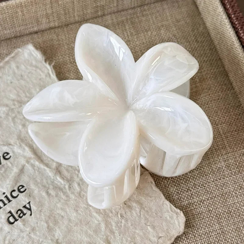 Flower-Shaped Hair Claw Clip