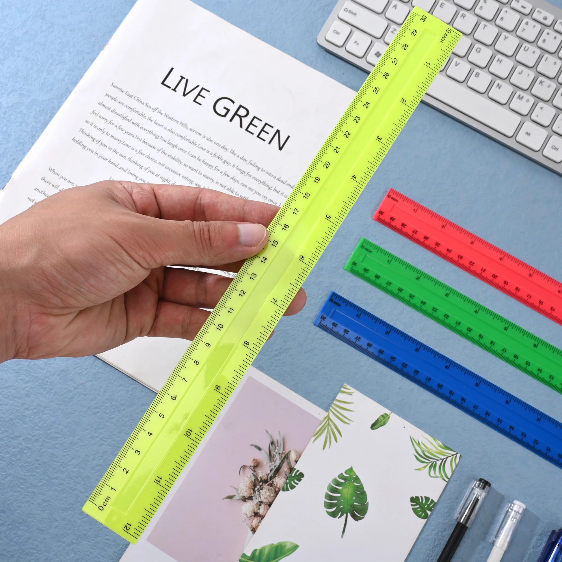 4-Piece Colorful Ruler Set